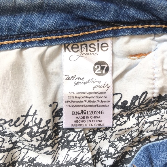STRAIGHT LEG BOYFRIEND KENSIE HIGH RISE CROPPED RAW HEM DIY Y2K JEANS PA… - Picture 10 of 10
